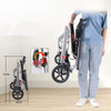 Ultra Lightweight Stylish Padded Folding Wheelchair Transport Chair For Disabled