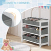 Childrens Toy Storage Shelf Kids Bookshelf Rack with 9 Removable Boxes Playroom