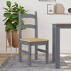 Dining Chairs Room Kitchen Chair 2 pcs Grey Solid Wood Pine