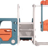 Kid Garden Swing Slide Climber Set Bus Driving Playset Basketball Playground Toy