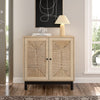 2 Doors Bohemian Storage Cabinet Freestanding Buffet Cabinet Storage Organizer