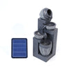 Solar Cascading Bowls In/Outdoor Water Feature Fountain LED Lights Garden Decor