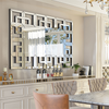 LUVODI Grecian Venetian Rectangle Beveled Glass Wall Mirror for Hotel Home Decor