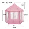 Foldable Kids Teepee Tent Girls Boys Princess Playhouse for Indoor Outdoor Game