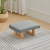 Living Room Shoe Changing Stool Linen Upholstered Rectangle Small Low Footstool