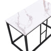 Dining Table Chair Set Marble Effect Top Kitchen Table 6x Stools for Dining Room