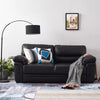 2 /3 Seater Sofa Black or Beige Faux Leather Modern Design Living Room Office