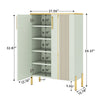 Shoe Cabinet with Doors, 6-Tier Wooden Shoe Storage Cabinet for Entryway, Closet