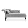Chaise Lounge Elegant Colourful Velvet Reader's Bedroom Lounge Sofa w/ Wood Legs