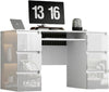 High Gloss 6 Drawers Dressing Table White Study Home Office Makeup Computer Desk