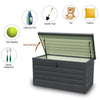 Garden Storage Box Metal Lockable Chest Tool Box Outdoor Deck Cushion Organiser