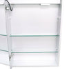 LED Dimmable Bathroom Mirror Cabinet w/ Clock Shaver Socket Single Door 500x700