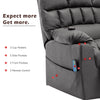 Massage Heat Armchair Single Sofa Electric Riser Lounge Recliner Chair Grey