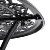 Outdoor Dining Garden Table Vintage Flower Carving Tabletop Patio Bistro Tables