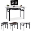 Folding Table Laptop Desk Computer Table Workstation Home Office PC Folding Desk