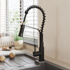 Modern Monobloc Kitchen Mixer Tap with Pull Out Hose Spray Single Lever Black