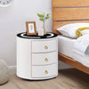 LED Bedside Tables Cabinets Wireless Charging Bedroom Furniture 3 Drawers