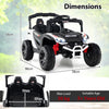 COSTWAY 12V Kids Ride On Car Electric UTV Truck with Remote Control-White