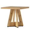 Square Dining Table for 4, 80cm Farmhouse Small Kitchen Table with Pedestal Base