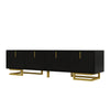 Modern TV Stand 160cm 4-Door TV Unit Cabinet Storage Living Room Furniture Black