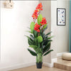 185cm Tall Artificial Banana Tree Plants Red Blossom Potted In & Outdoor Decor