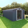 12ft Garden Storage Metal Shed Outdoor Temporary Sheds Warehouse Free Foundation