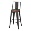 2/4x Industrial Bar Stools Vintage Tall Chair Rustic Metal Breakfast Dining Seat