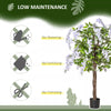 Artificial Realistic Wisteria Flower Tree Faux Plant for Indoor Décor