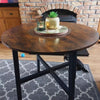Small Round Dining Table for 4 People Metal Legs Industrial Kitchen Table 80cm
