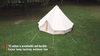 Canvas Bell Tent 3m/9.8ft 4-Season Canvas Tent for Camping with Stove Jack