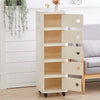 2/3/4/5 Layer Floor Standing Bedside Table Cabinet Drawers Storage Unit on Wheel