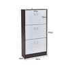 Compact Hallway Shoe Cabinet Wooden 3 Drawer Footwear Shoes Storage Organizer