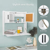 Wall-mounted Folding Computer Desk Laptop Drop-Leaf Study Table Shelf Home
