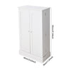 Kitchen Pantry Cabinet Wooden Storage Cupboard 2 Doors Utility Organizer Stand
