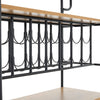 3 Tier Metal Frame Wood Top Storage Rack Kitchen Storage Dining Cart UK