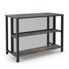 3-Tier Bar Table Breakfast Dining Table Kitchen Island Table with Open Shelves