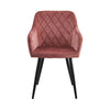 Set of 2 Armchairs Dining Chairs with Arms Velvet PU Faux Leather Chairs Kitchen