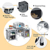 Folding Camping Kitchen Portable Windshield Cooking Table Picnic Storage Cabinet
