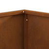 Fire Pit Square 60x60x30 cm Weathering Steel
