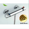 Bathroom Exposed Bar Thermostatic Shower Mixer Valve Tap Chrome 1/2" Outlet UK
