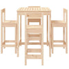 5 Piece Garden Bar Set Solid Wood Pine P7O0