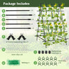 Foldable Trellis Garden Climbing Plant Support w/Adjustable Auxiliary Clips