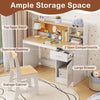 Kids Study Desk and Chair Set Student Table and Chair-White