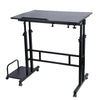 Mobile Stand up Desk Small Adjustable Standing Desk with Wheels Home Workstation