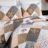 Boho Patchwork Bedspread Quilte Set Throw Rugs Bedding Pillowcases Double Size