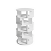 5 Tiers Rotatable Round Shoe Rack for Living Room,White