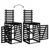 Quadruple Wheelie Bin Storage, Bin Store with 4 Compartments, Dustbin Q9A3