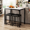 3-Piece Bar Table Set w/1 Table & 2 Upholstered Bar Stools