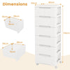 Movable Storage Organizer Unit Storage Cart Storage Cart Container 7 Drawers