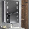 Led Mirror Medicine Cabinet Glass Shelves Waterproof Toiletries Cosmetics Clock